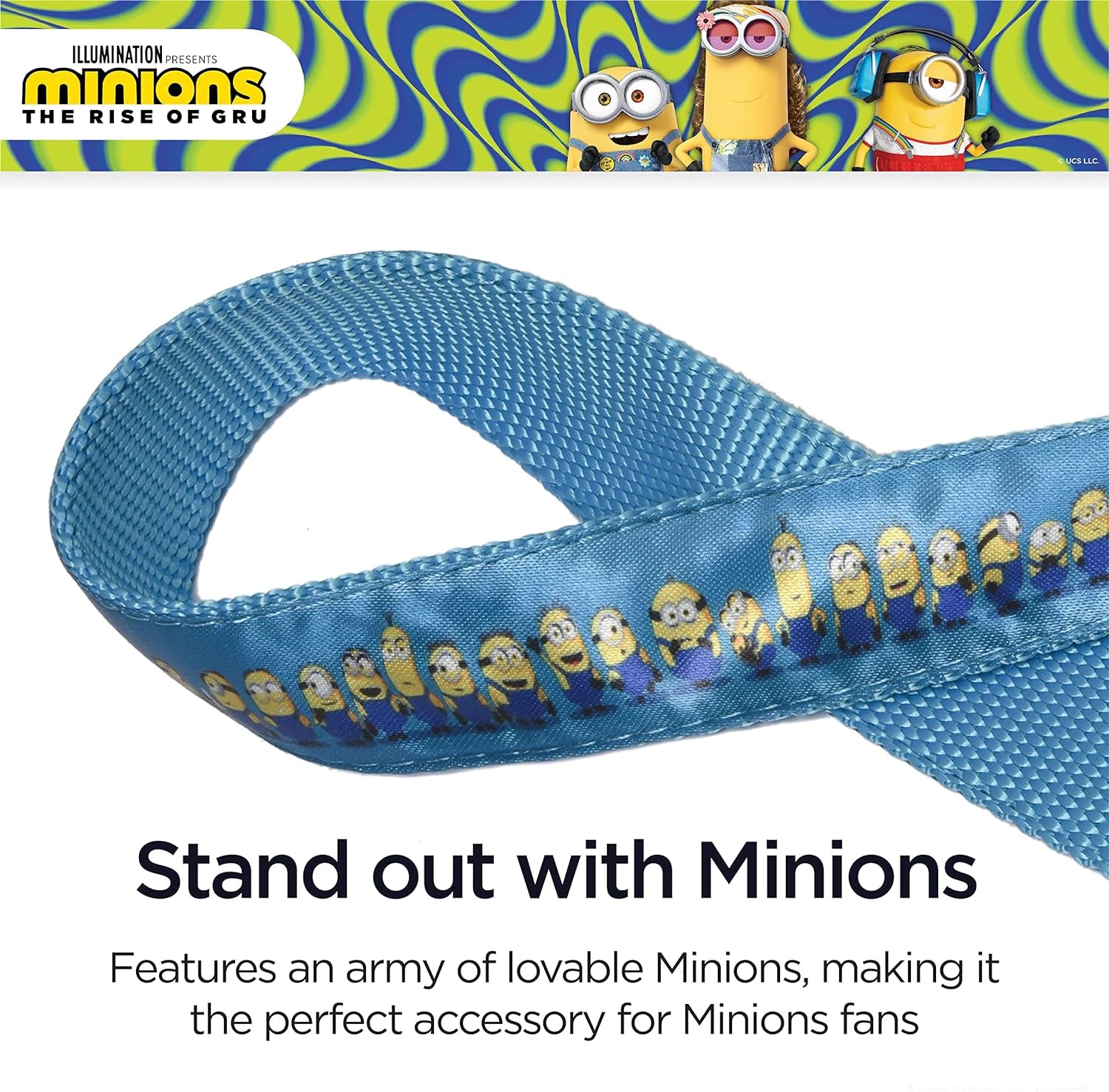 Adorable Minions 4-Foot Dog Leash in Blue and Yellow – Perfect for Stylish Walks with Your Furry Friend!