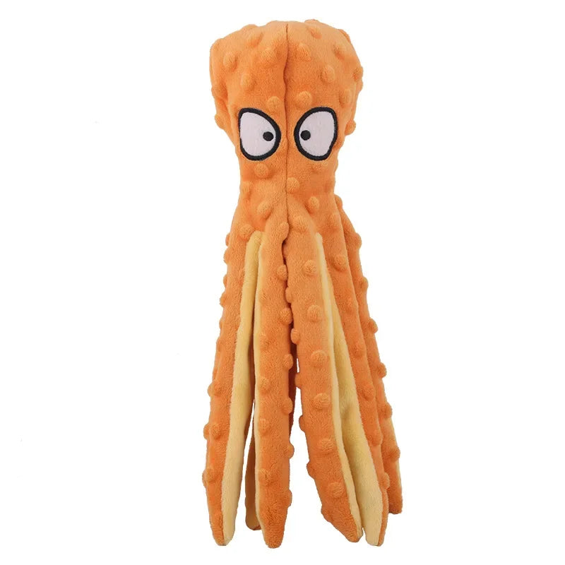 Engaging Plush Octopus Dog Toy - Interactive Squeak and Chew Puzzle for Healthy Teeth and Endless Fun!