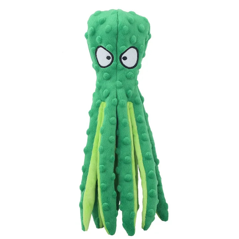 Engaging Plush Octopus Dog Toy - Interactive Squeak and Chew Puzzle for Healthy Teeth and Endless Fun!