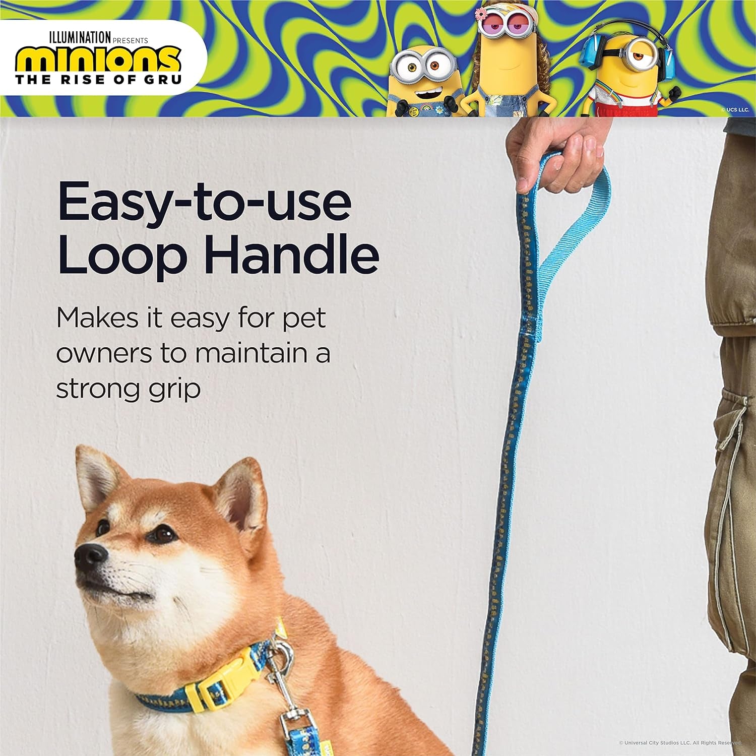 Adorable Minions 4-Foot Dog Leash in Blue and Yellow – Perfect for Stylish Walks with Your Furry Friend!